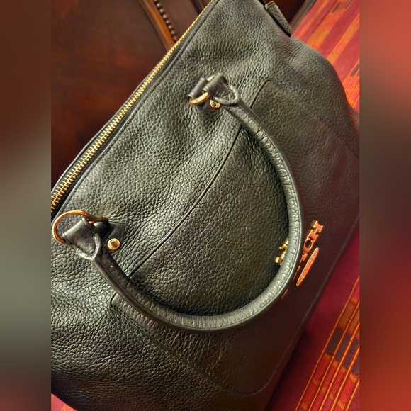 Coach Emma Pebbled Leather Satchel - Picture 6 of 15
